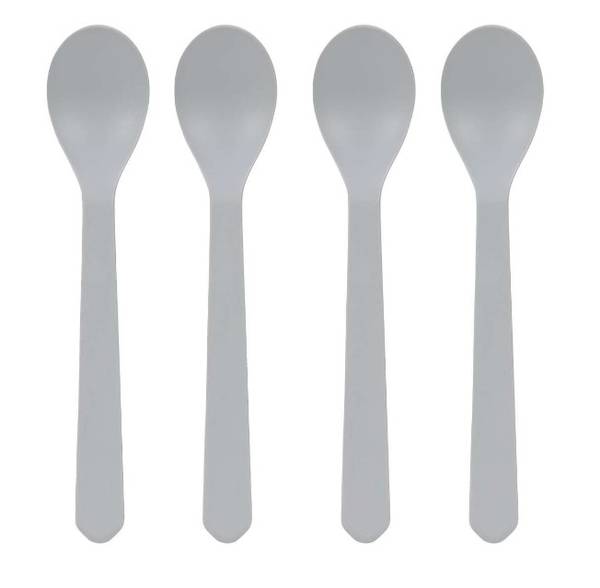 Spoon Set (4 pcs) - Geo, Grey Blue