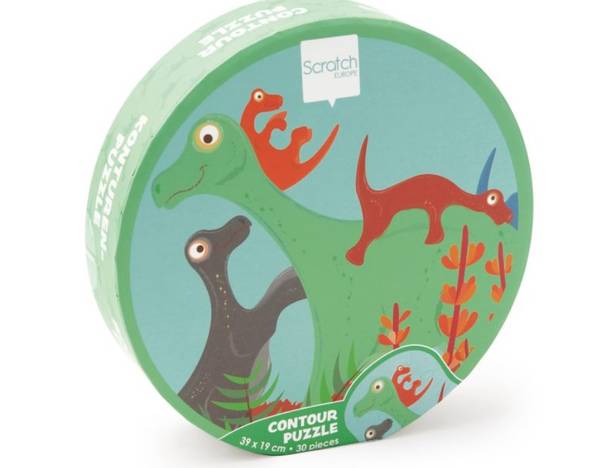 Compact puzzle 30pcs: contour puzzle/dino